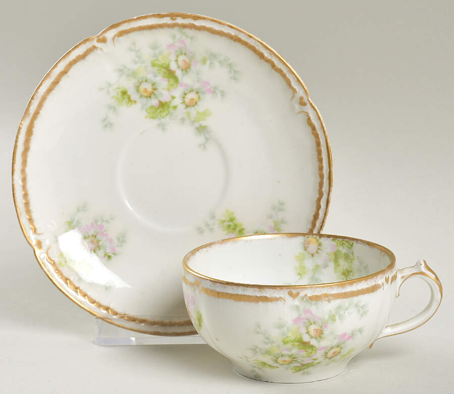 CHF823 Flat Demitasse Cup & Saucer Set by Charles Field Haviland-1