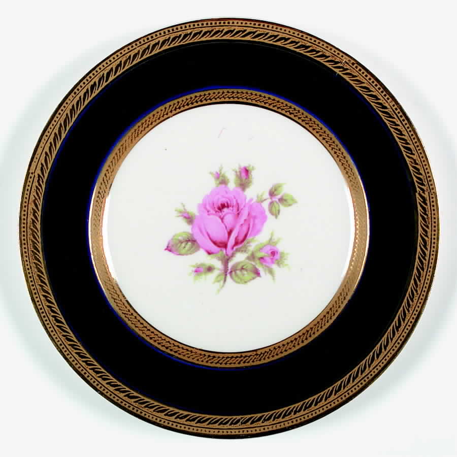 5211 Cobalt Bread & Butter Plate by Crown Ducal-1