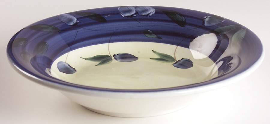 Blue Olive 10" Individual Pasta Bowl by Crate & Barrel-1