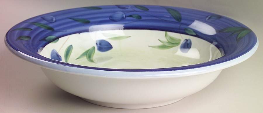 Blue Olive 13" Pasta Serving Bowl by Crate & Barrel-1