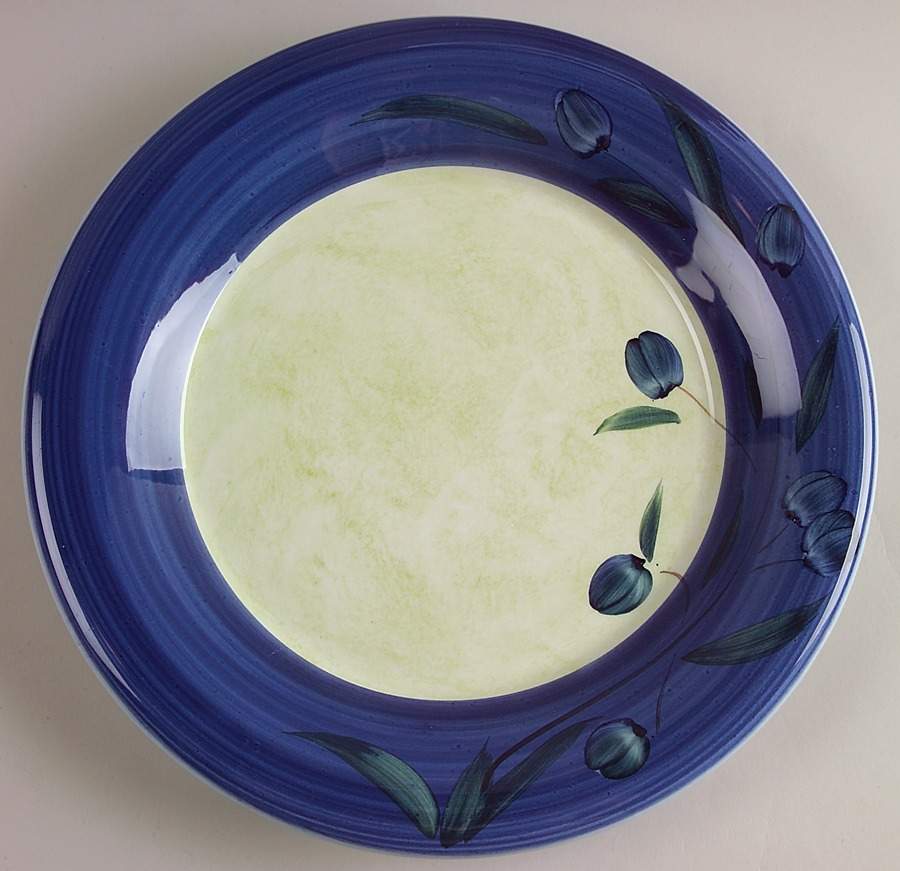Blue Olive Dinner Plate by Crate & Barrel-1