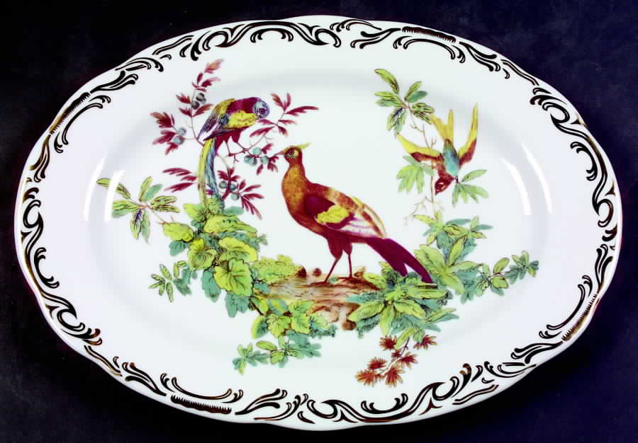 Rutherford's Birds 13" Oval Serving Platter by China (Made in China)-1