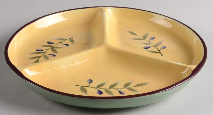 Kalamata 3-Part Round Divided Server by Crate & Barrel-1
