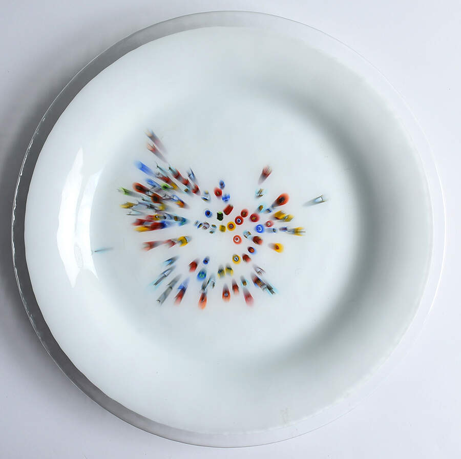 Carnivalle 16" Deep Round Platter by Crate & Barrel-1