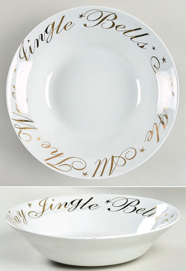 HOLIDAY GREETINGS 9" Round Vegetable Bowl by CIPA-1