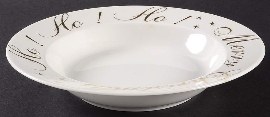 HOLIDAY GREETINGS Rim Soup Bowl by CIPA-1