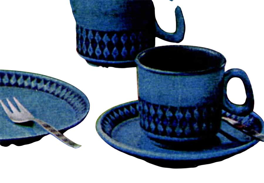 Sapphire Flat Cup & Saucer Set by Ceramano-1