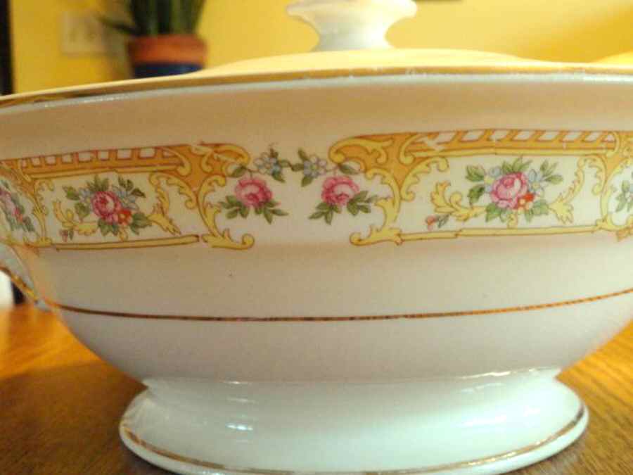 CRP117 Round Covered Vegetable by Crown Potteries-1