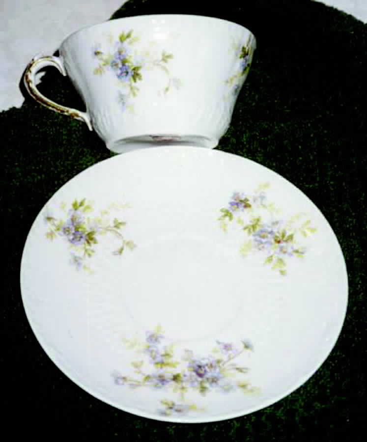 CHF847 Flat Cup & Saucer Set by Charles Field Haviland-1