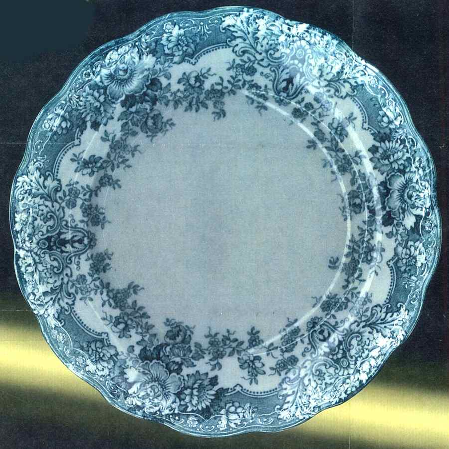 Ruskin Blue Green Dinner Plate by Ceramic Art-1