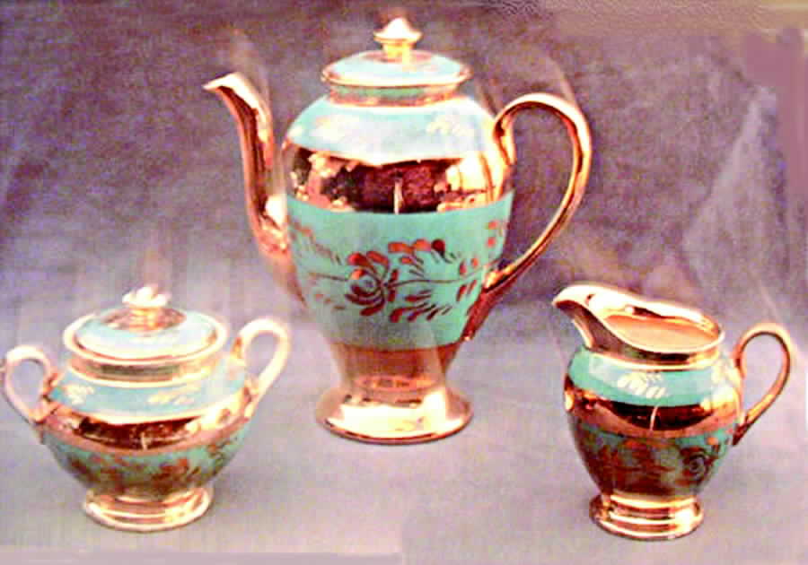 Margaret (Turquoise) Coffee Pot & Lid by Cumbow-1