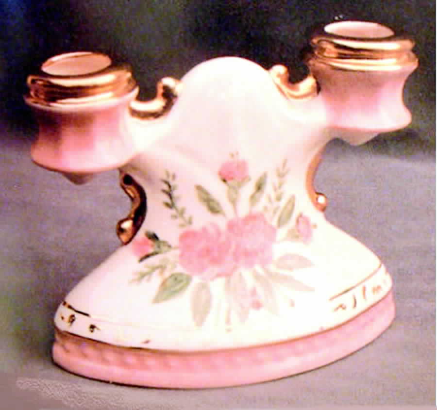 Trousseau (Pink) Double Light Candlestick by Cumbow-1