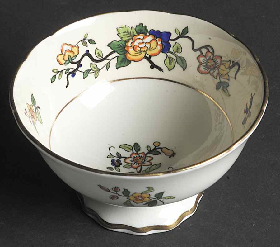 Corea (Gold Trim) Open Sugar Bowl by Coalport-1