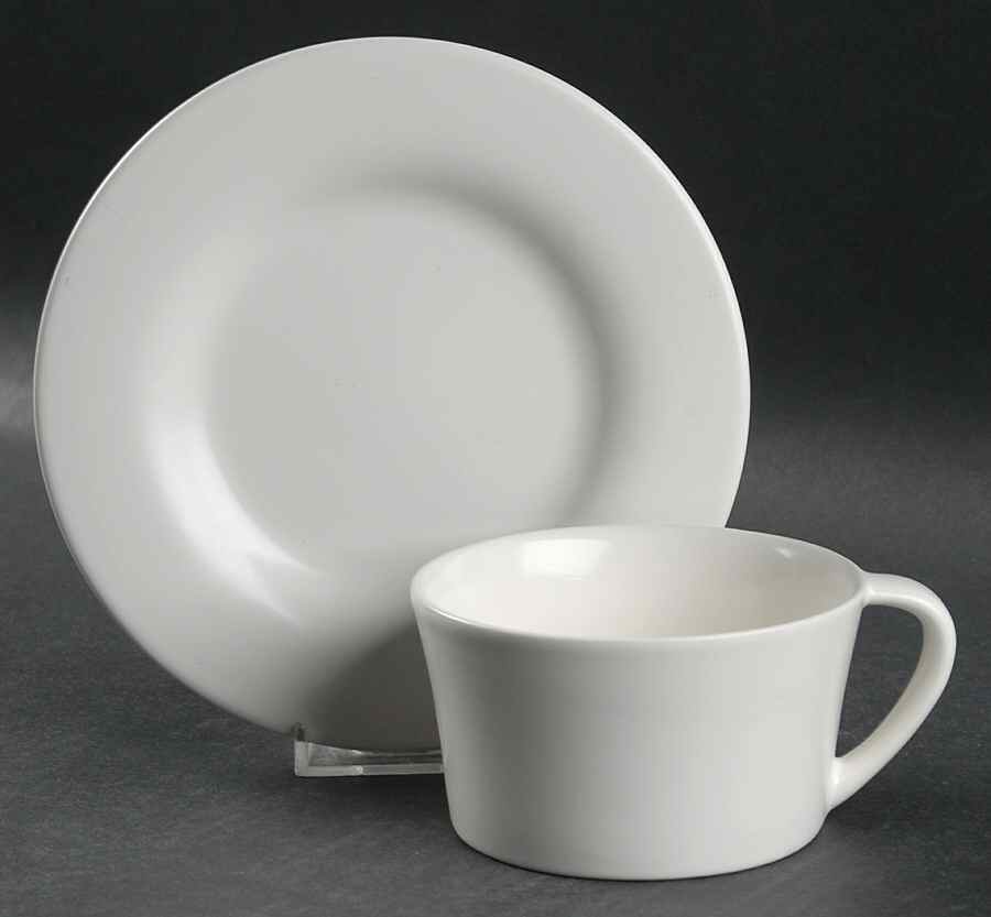 Buffetware Flat Cup & Saucer Set by Calvin Klein-1
