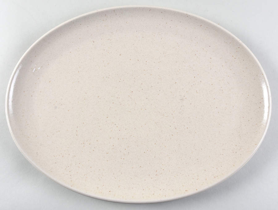 Cargo Cream 15" Oval Serving Platter by Calvin Klein-1