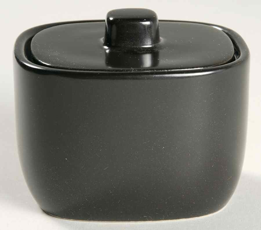 Graffiti Charcoal Sugar Bowl & Lid by Calvin Klein-1
