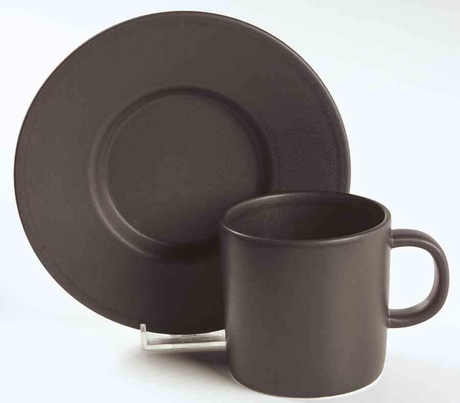 Kohl Flat Cup & Saucer Set by Calvin Klein-1