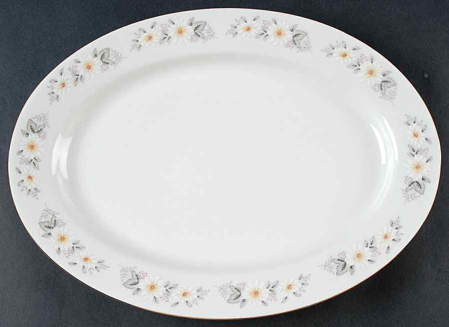Snowflower 12" Oval Serving Platter by China (Made in China)-1