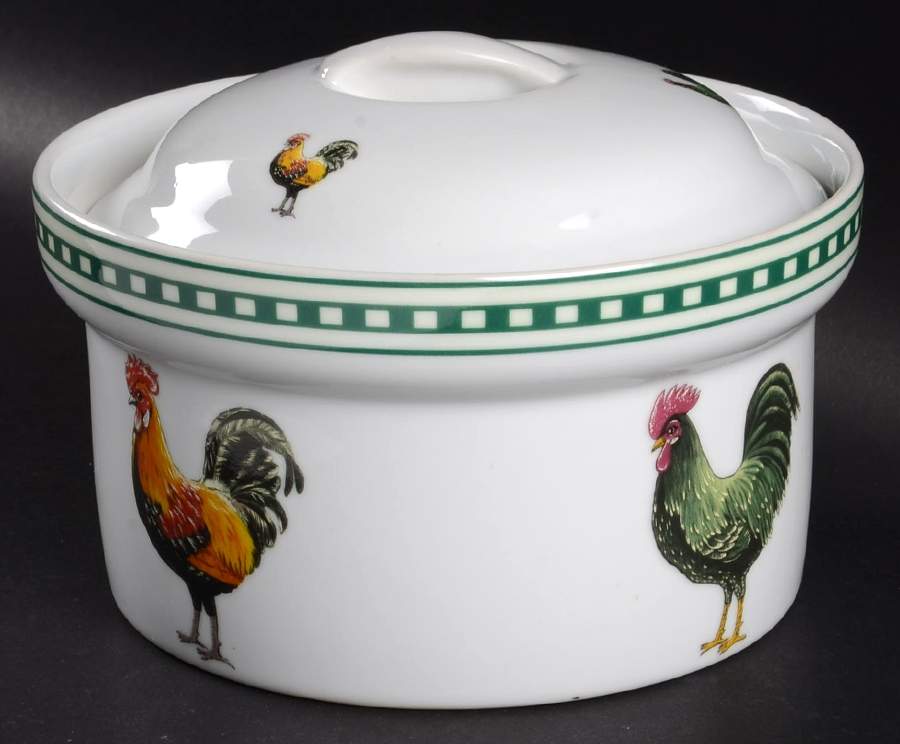 Rooster 1.25 Qt Round Covered Casserole by BIA Cordon Bleu-1