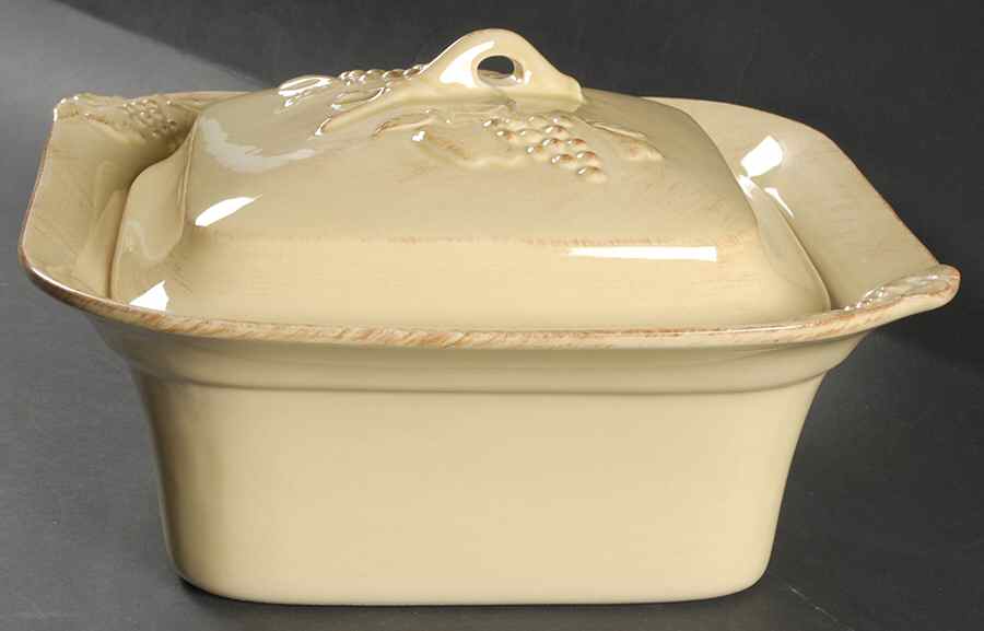Madeira Harvest (Dijon Gold) 2 Quart Square Casserole with Ceramic Lid by Casafina-1