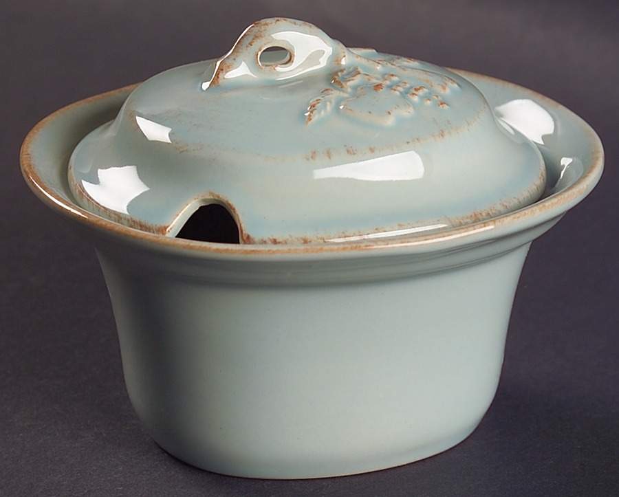Madeira Harvest (Robin's Egg Blue) Sugar Bowl & Lid by Casafina-1