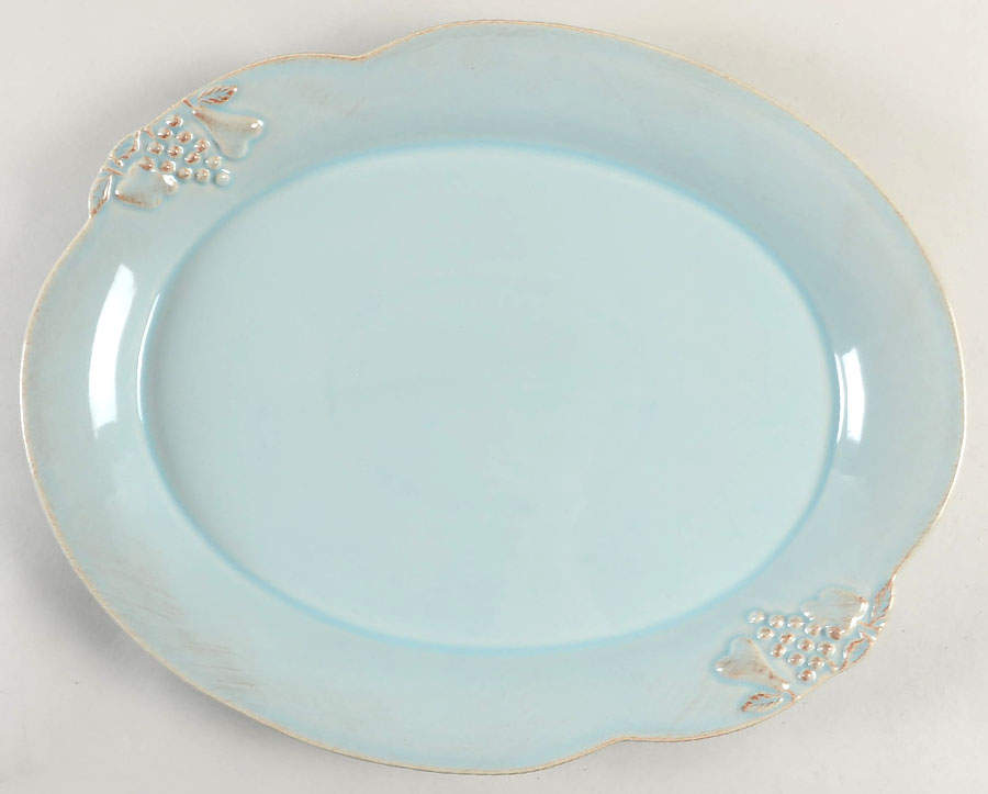 Madeira Harvest (Robin's Egg Blue) 16" Oval Serving Platter by Casafina-1