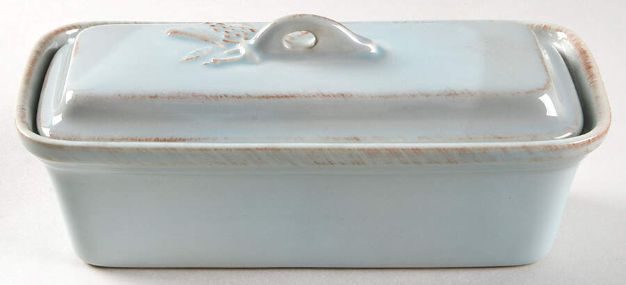 Madeira Harvest (Robin's Egg Blue) 1/4 Lb Covered Butter by Casafina-1
