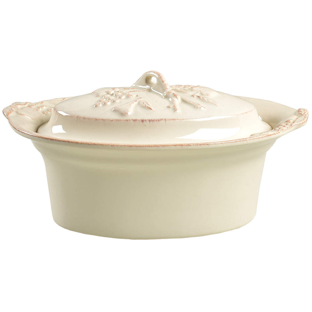 Madeira Harvest (Vanilla Creme) 1.5 Quart Oval Covered Casserole by Casafina-1