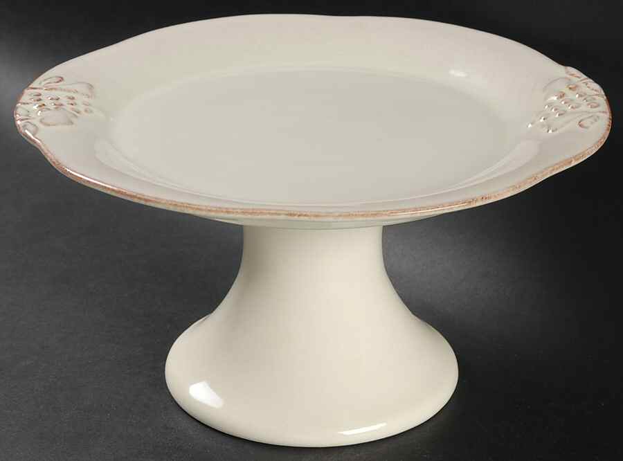 Madeira Harvest (Vanilla Creme) 8" Diameter Pedestal Cake Stand by Casafina-1