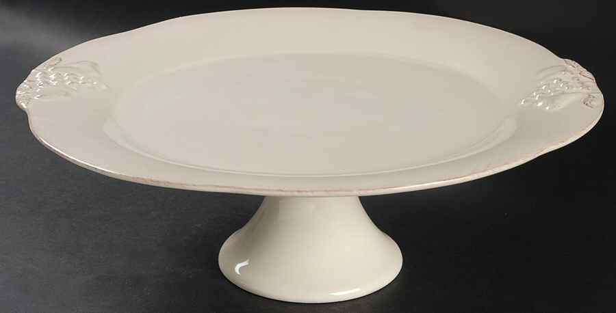 Madeira Harvest (Vanilla Creme) 13" Diameter Pedestal Cake Stand by Casafina-1
