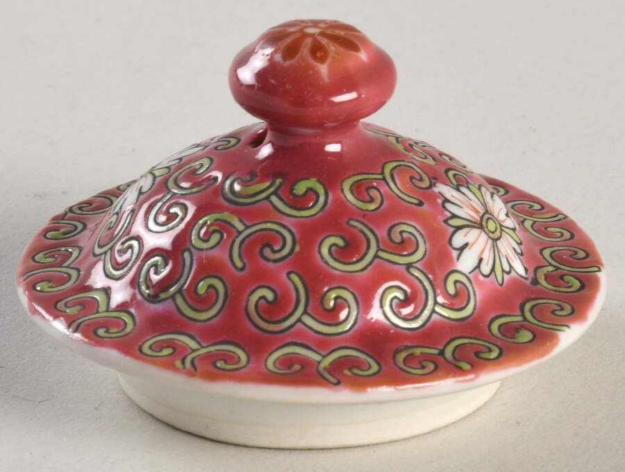 Mun Shou Longevity-Red Lid for Small Teapot by China (Made in China)-1