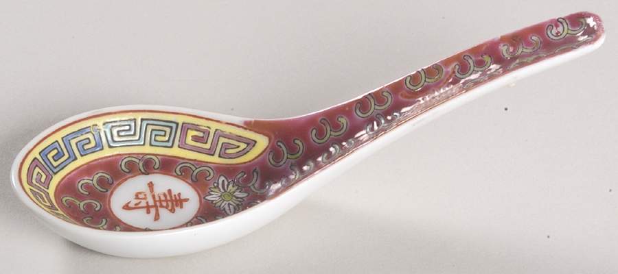 Mun Shou Longevity-Red Chinese Spoon by China (Made in China)-1