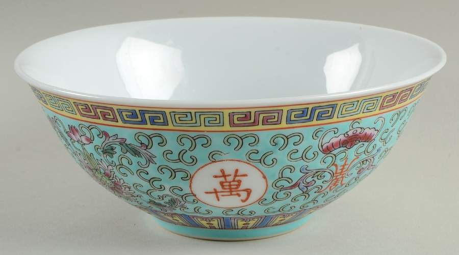 Mun Shou Longevity Green Coupe Soup Bowl by China (Made in China)-1