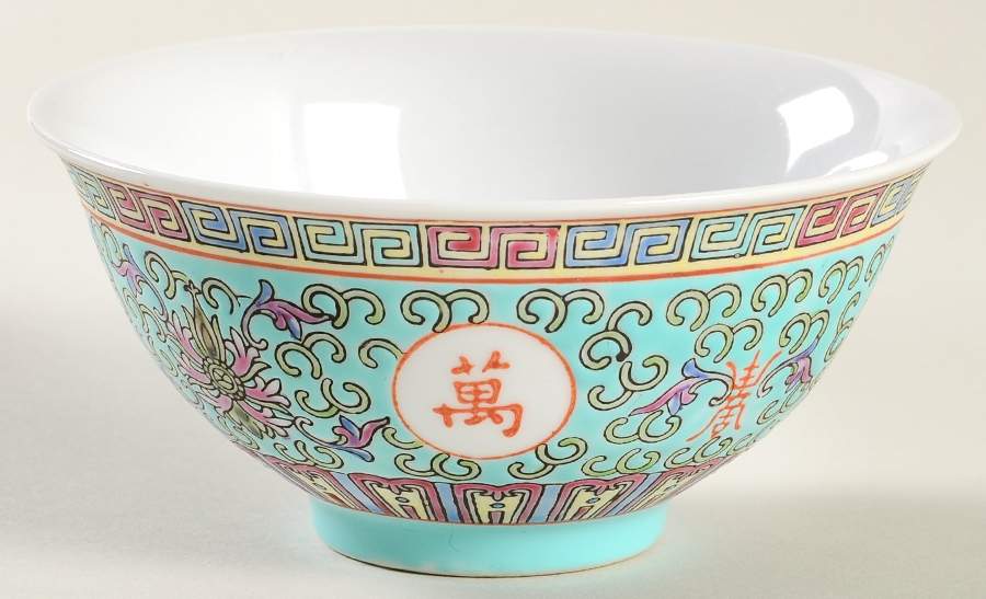 Mun Shou Longevity Green Rice Bowl by China (Made in China)-1