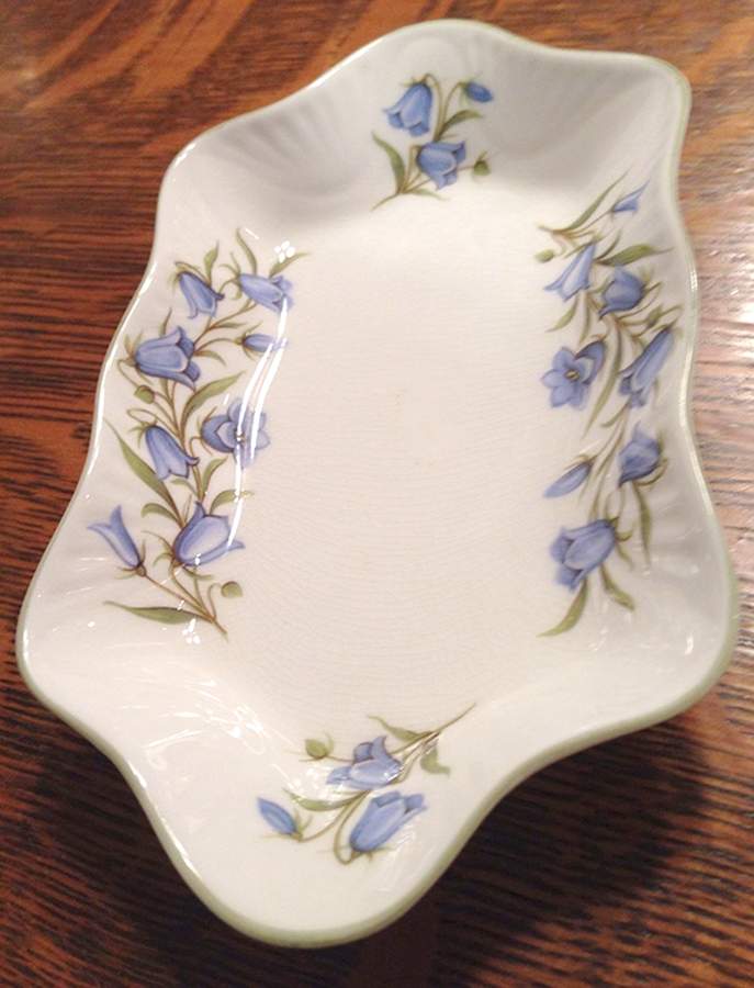 Bluebell Rectangular Sweet Meat Dish by Crown Staffordshire-1