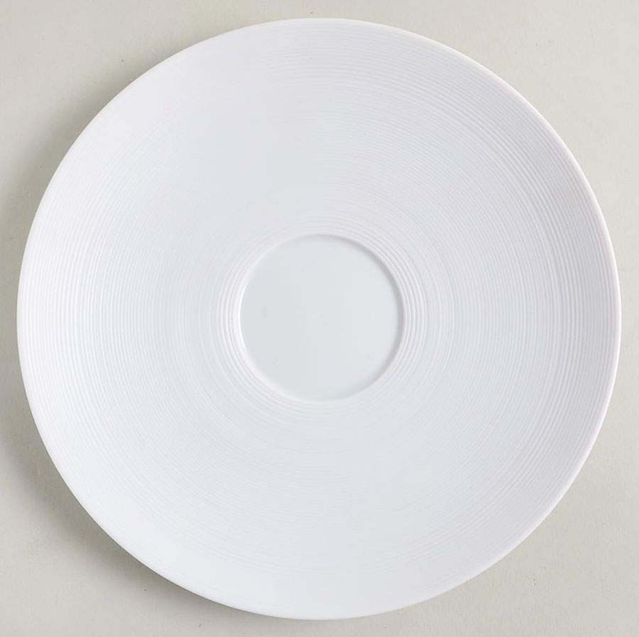 Hemisphere White Underplate for Open Sauce Boat by Jean Louis Coquet-1