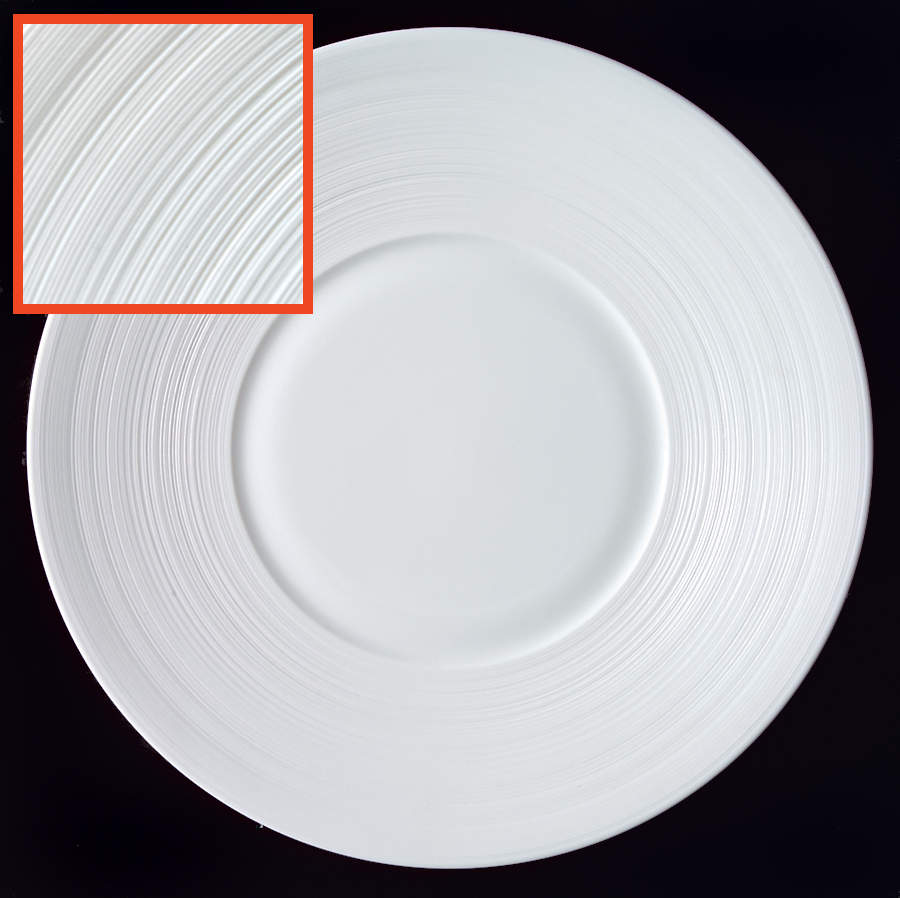Hemisphere White Dinner Plate by Jean Louis Coquet-1