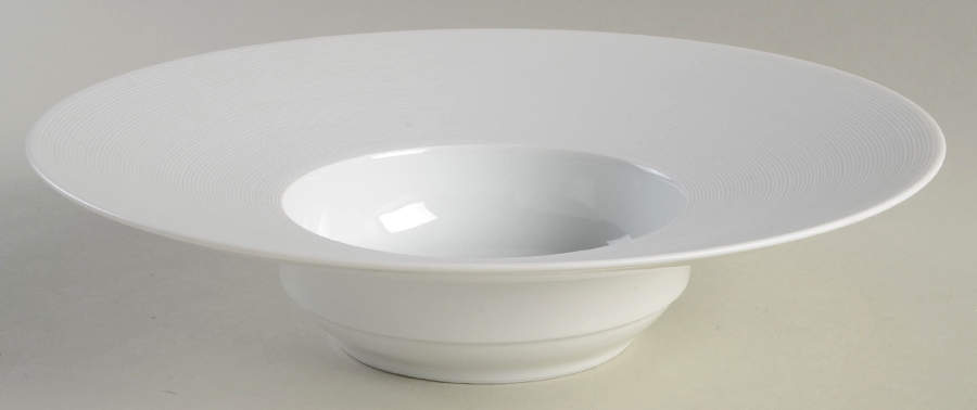 Hemisphere White Large Rim Soup Bowl by Jean Louis Coquet-1