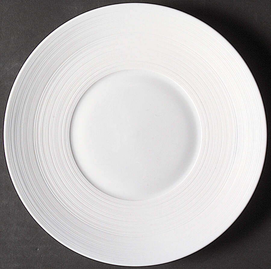 Hemisphere White Salad/Dessert Plate by Jean Louis Coquet-1