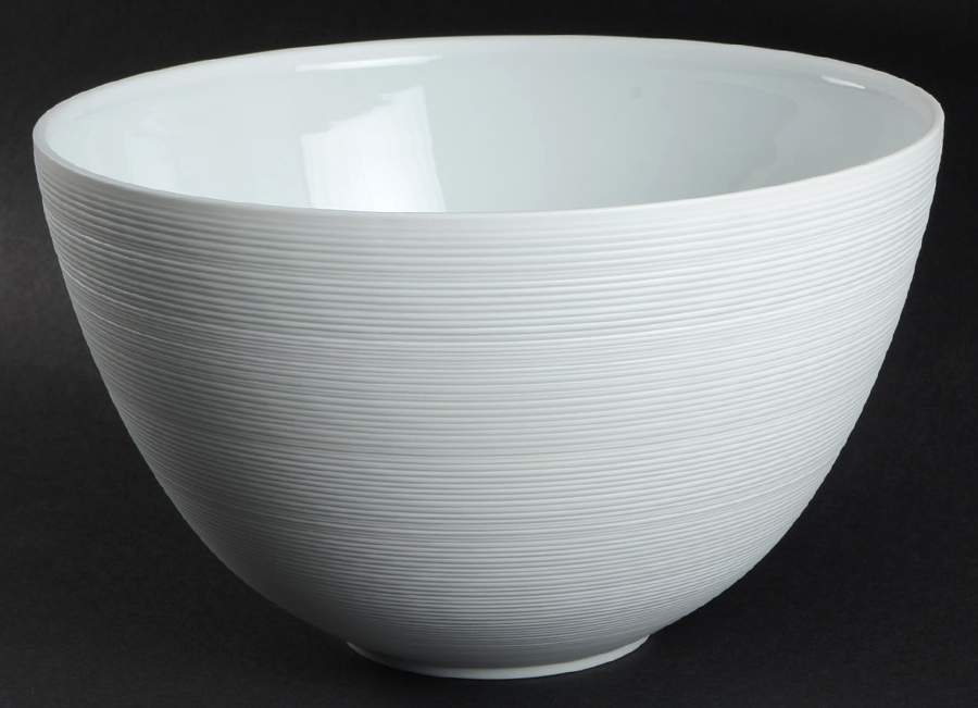 Hemisphere White 8" Salad Serving Bowl by Jean Louis Coquet-1