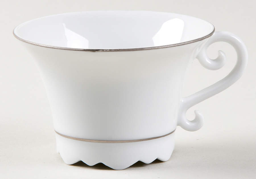 Samoa Platinum (Platinum Trim and Verge) Flat Demitasse Cup by Jean Louis Coquet-1