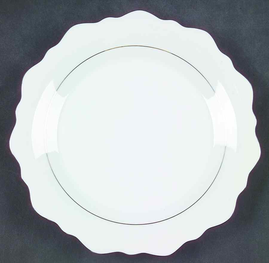 Samoa Platinum (Platinum Trim and Verge) Salad/Dessert Plate by Jean Louis Coquet-1
