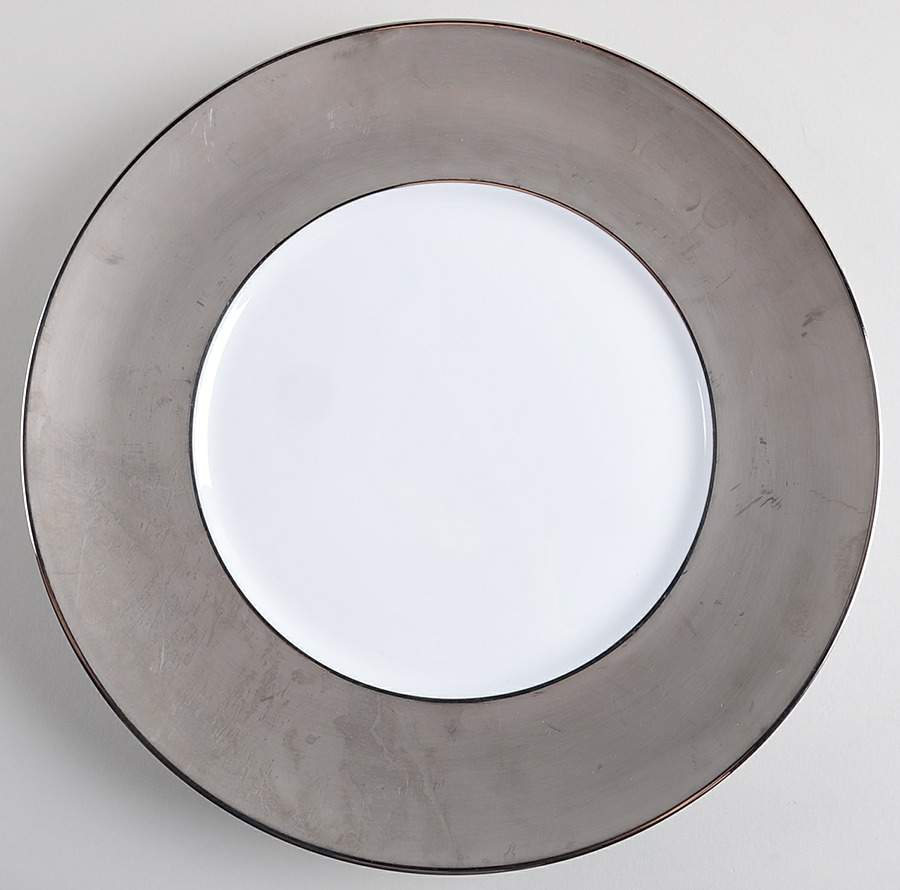 Samoa Platinum (Platinum Trim and Verge) Service Plate (Charger) by Jean Louis Coquet-1