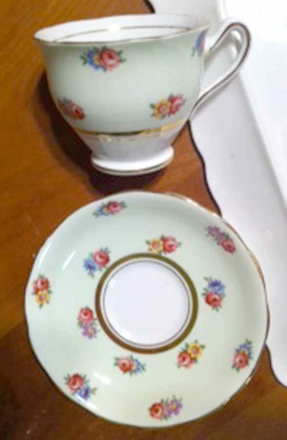 CLC67 Footed Cup & Saucer Set by Colclough-1