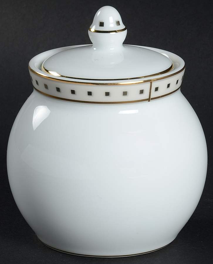 Babylone Ivory Sugar Bowl & Lid by Christofle-1