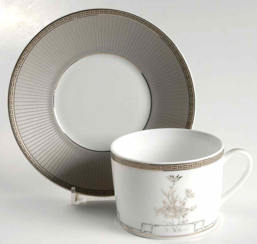Fleur D'Argent Flat Cup & Saucer Set by Christofle-1