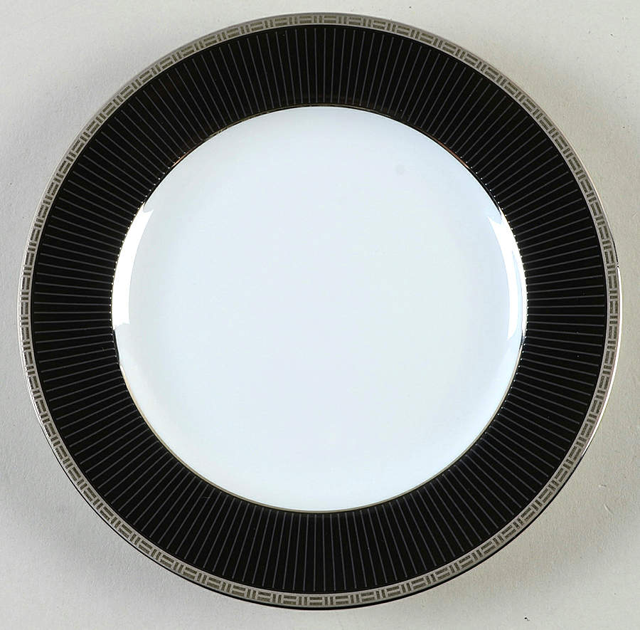 Metropolis Black Bread & Butter Plate by Christofle-1
