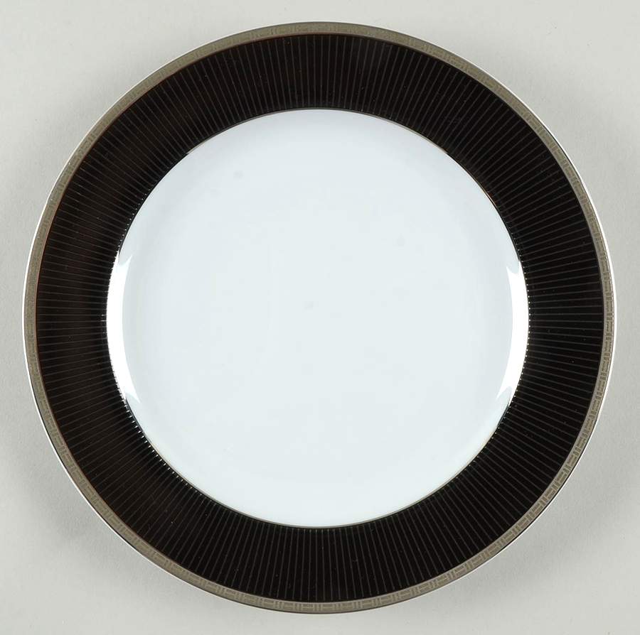Metropolis Black Salad/Dessert Plate by Christofle-1