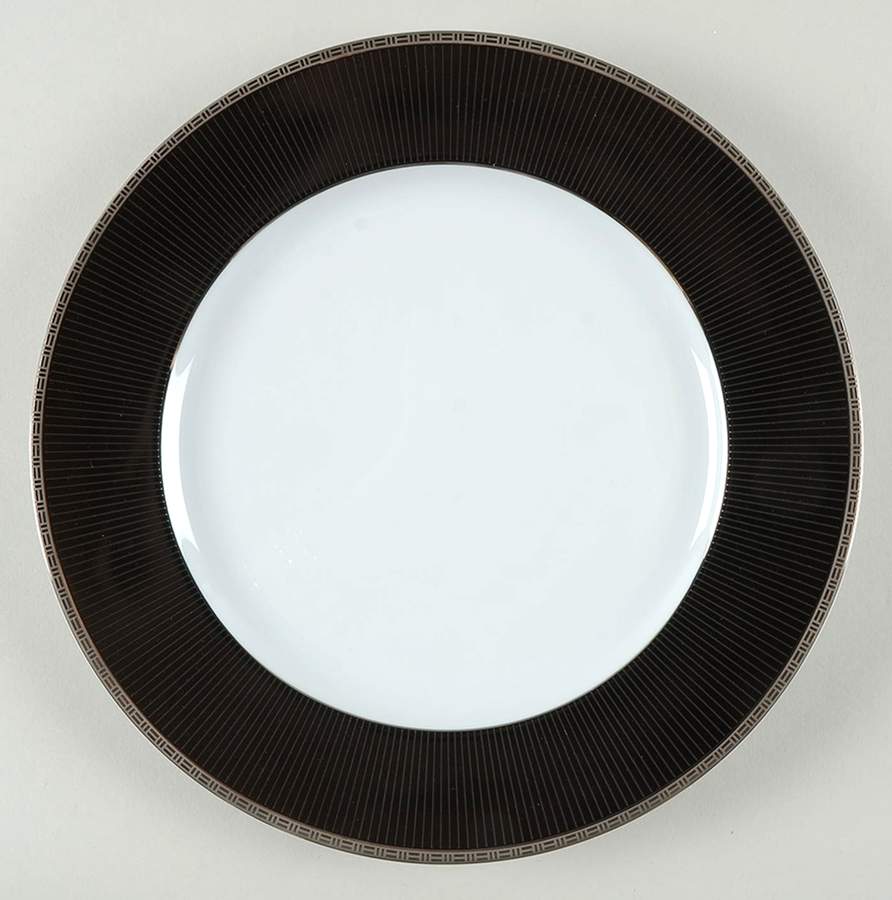 Metropolis Black Dinner Plate by Christofle-1