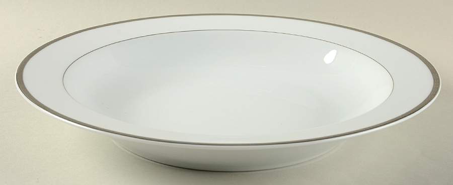Metropolis Grey (Metallic) 11" Shallow Round Bowl by Christofle-1